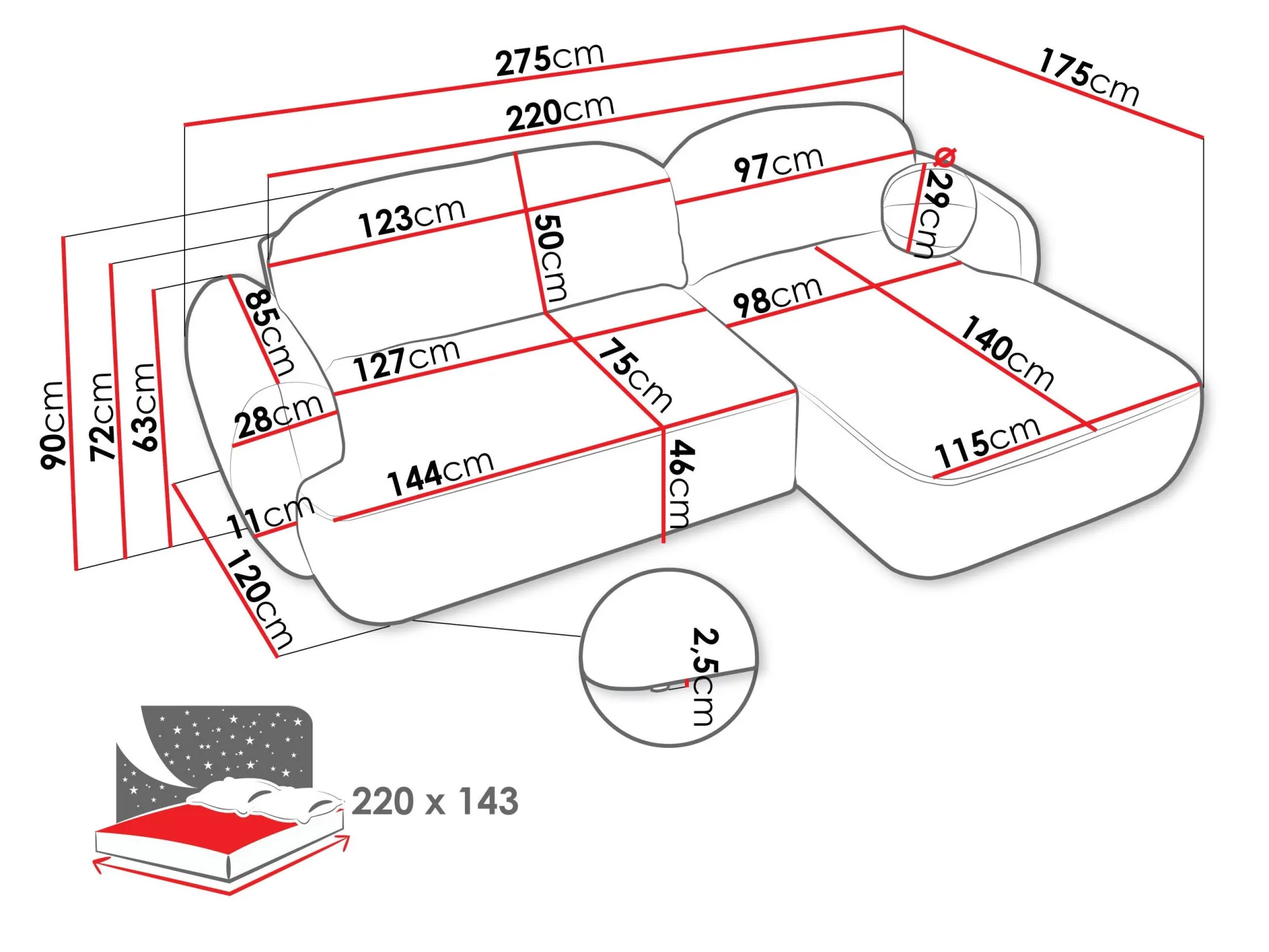 Hjørnesofa TrendyNest Ardea I (Now Or Never 03)