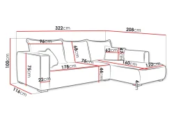 Hjørnesofa TrendyNest Circas (Tilia 85)