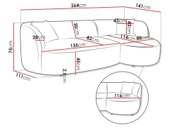 Hjørnesofa TrendyNest Gubor (Euphoria 01)