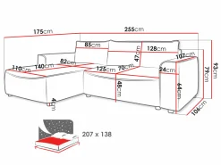 Hjørnesofa TrendyNest Monacha (Pretty 05)