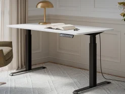 Hæve-sænkebord Charlotte 195 (Hvid + Sort)