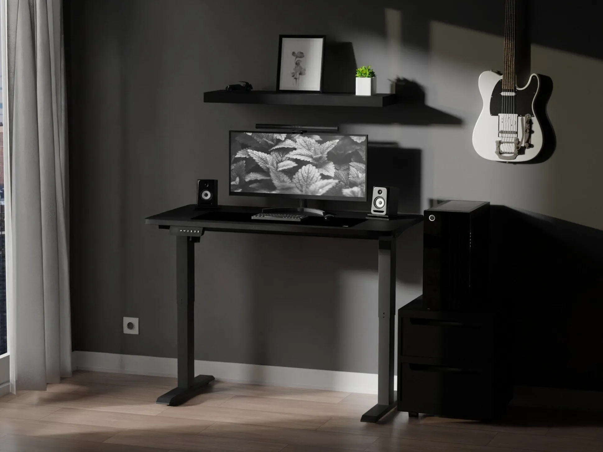 Hæve-sænkebord Lodi 100 (Sort)