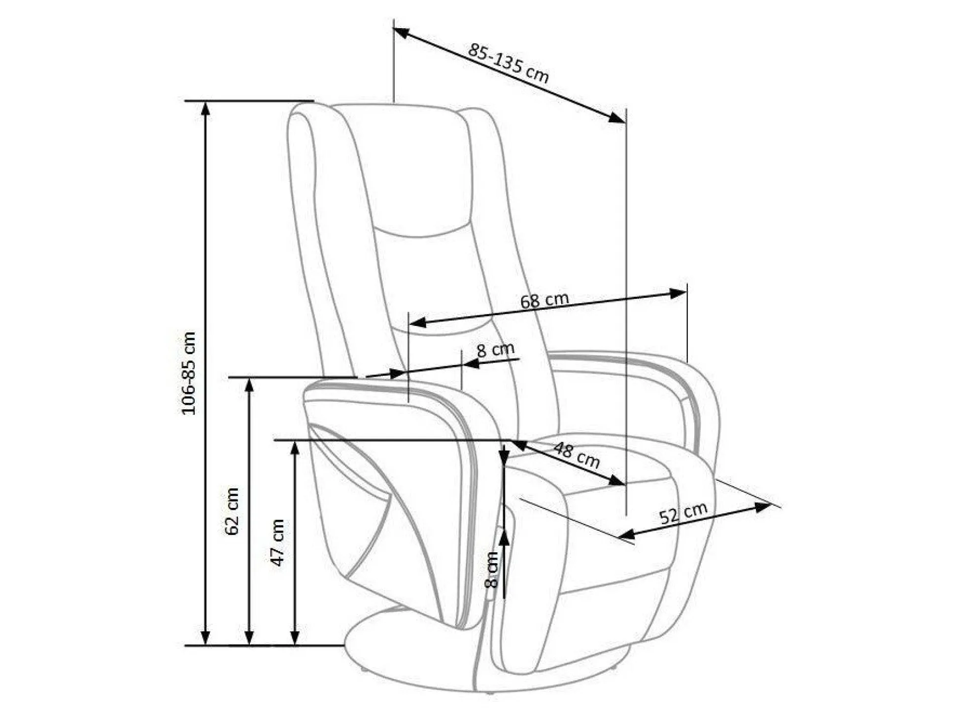 Hvilestol Houston 493 (Cappuccino)