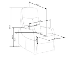 Hvilestol Houston 992 (Grå)