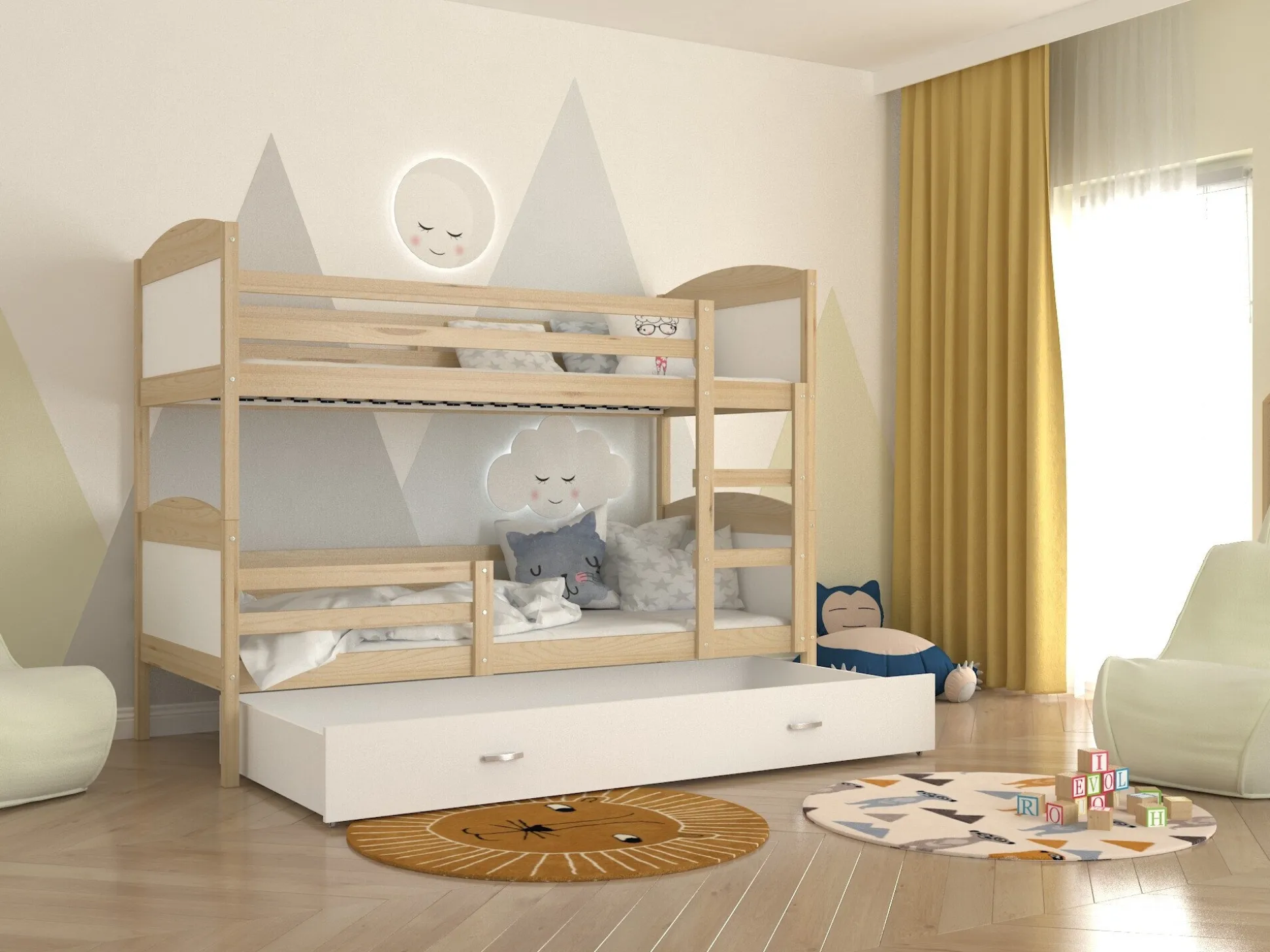 Køjeseng Aurora 101 (Fyrretræ)