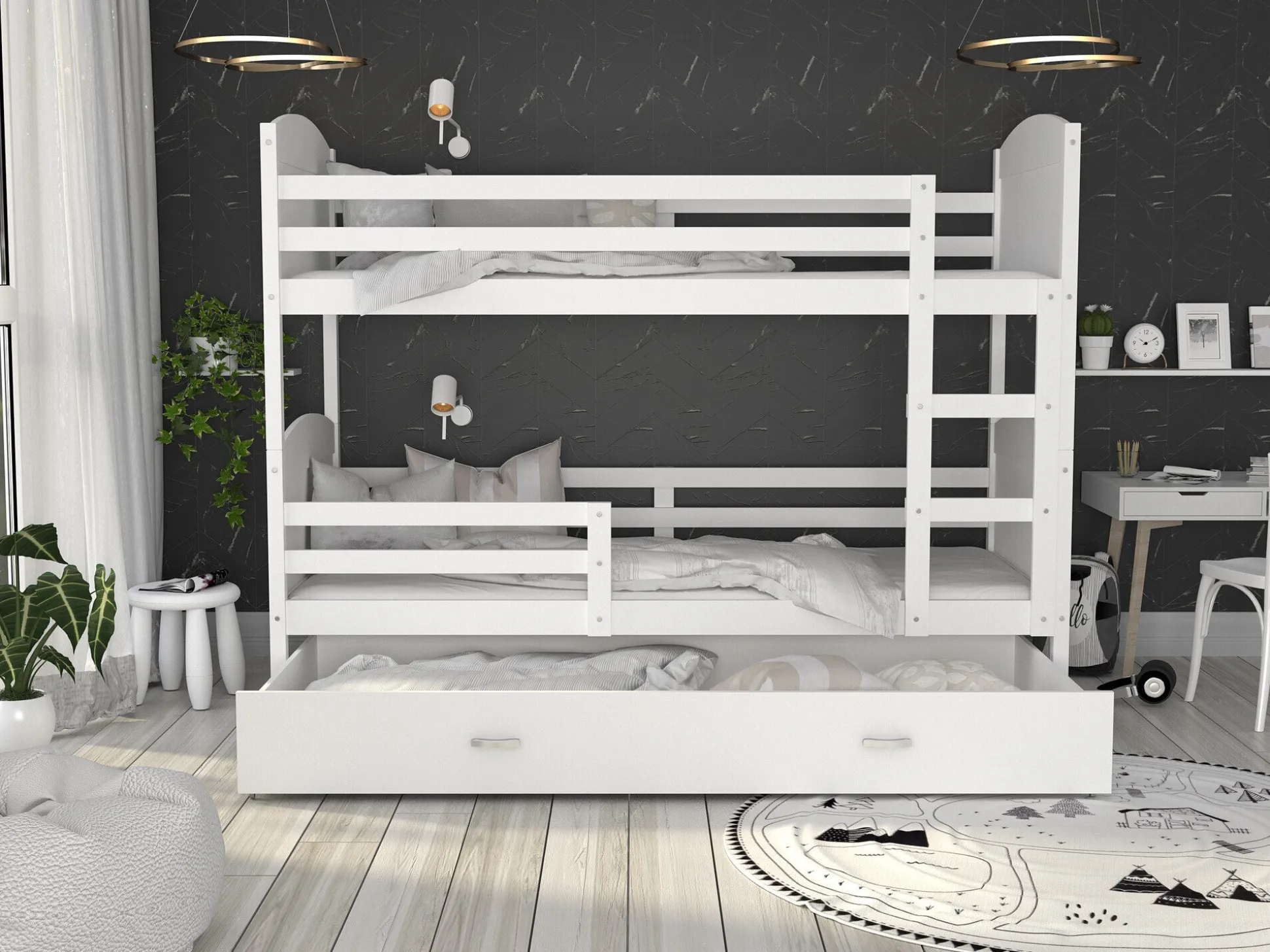 Køjeseng Aurora 103 (Hvid)