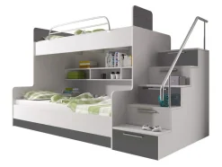 Køjeseng Campus (Hvid + Glansfuld hvid + Gloss grå)