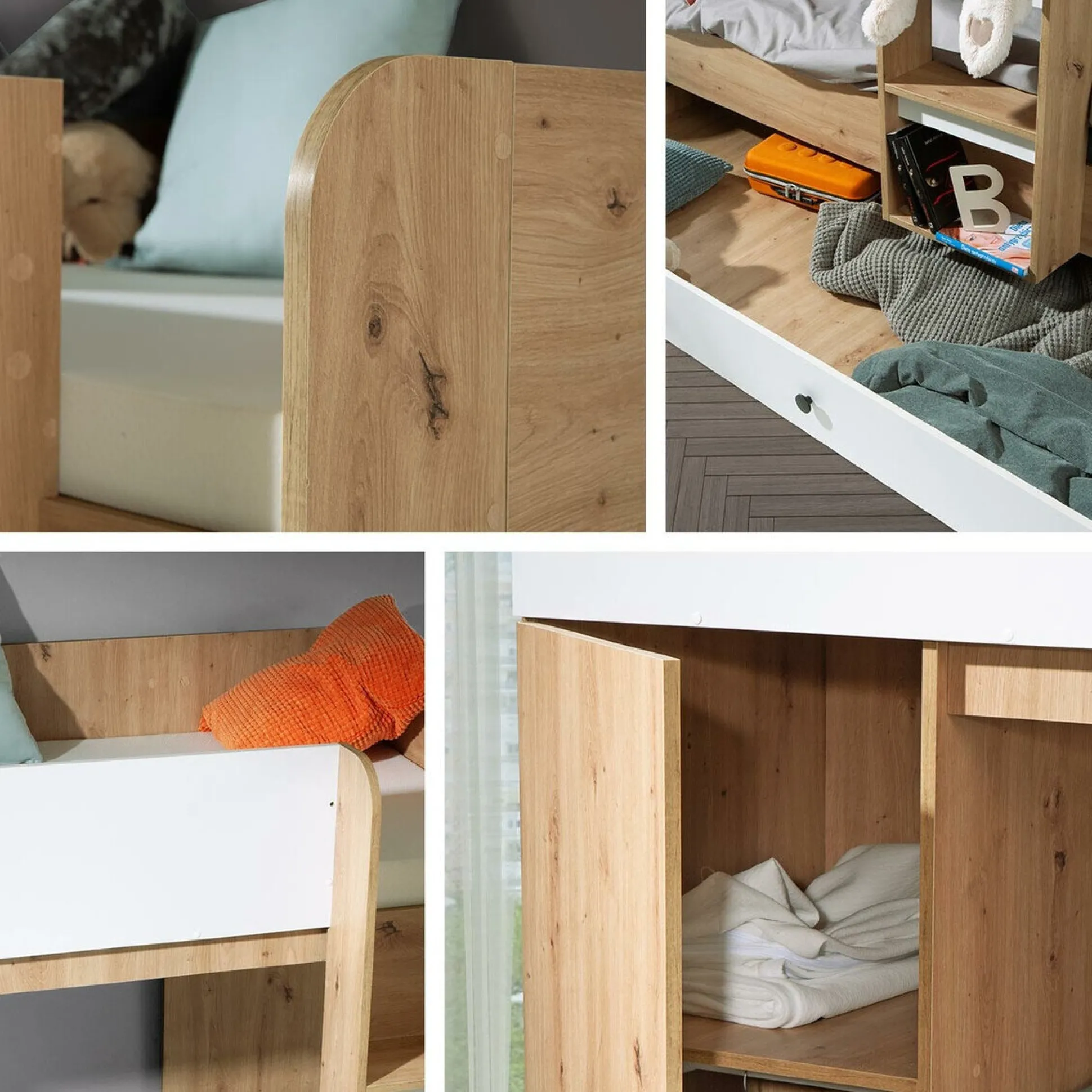 Køjeseng Hartford 360 (Artisan eg + Sort)