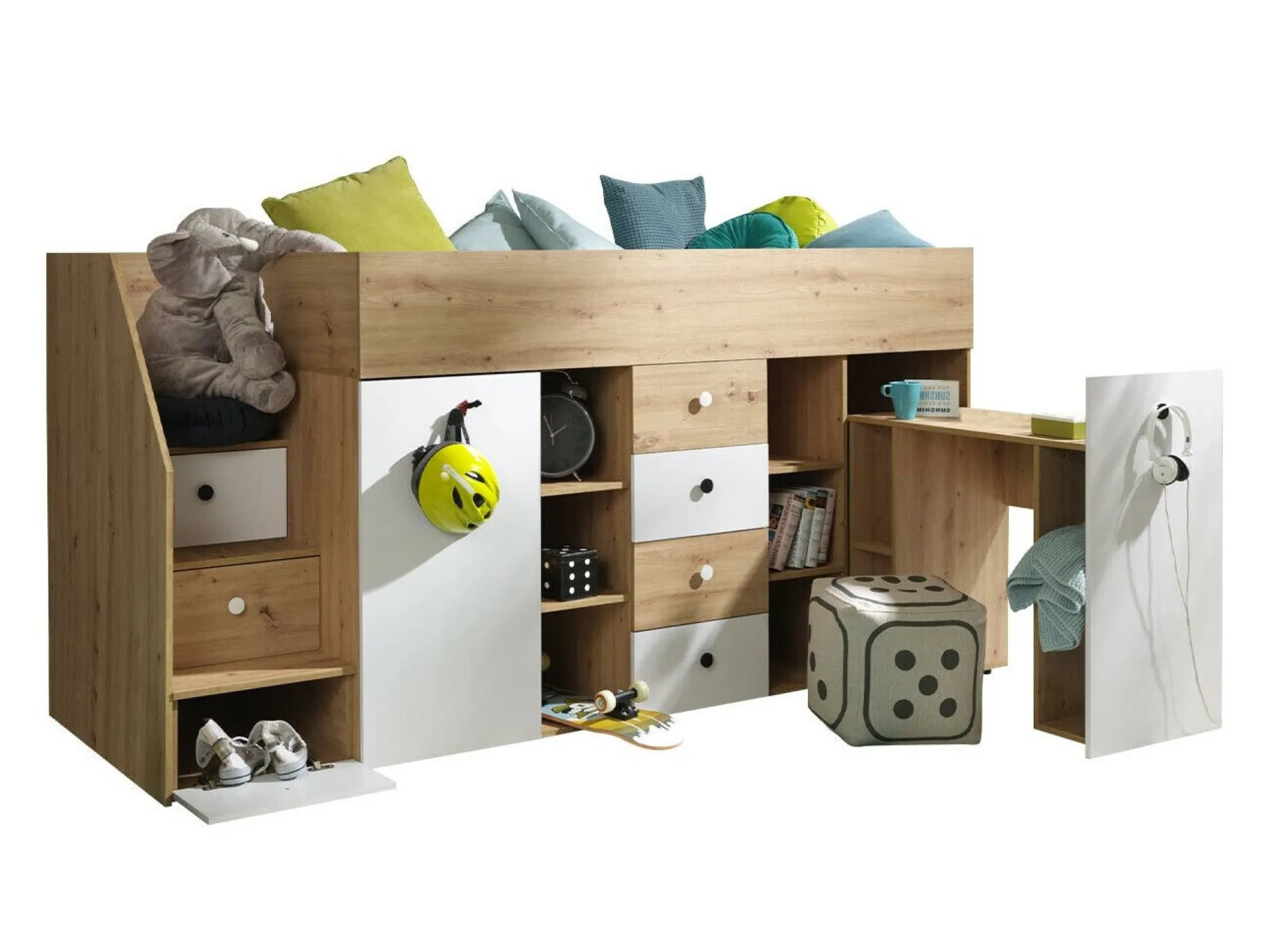 Køjeseng Hartford 361 (Artisan eg + Hvid)