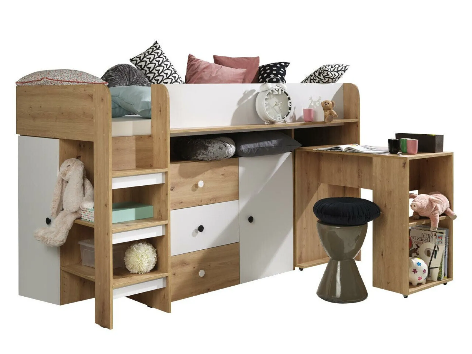 Køjeseng Hartford 359 (Artisan eg + Hvid)