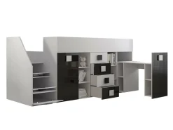 Køjeseng Hartford 366 (Hvid + Glansfuld hvid + Lyserød)