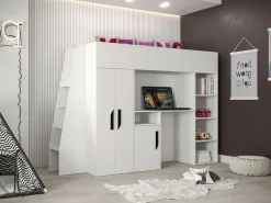 Køjeseng Hartford 355 (Hvid + Glansfuld hvid + Sort)