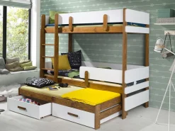 Køjeseng Henderson 146 (Hvid + Egetræ)