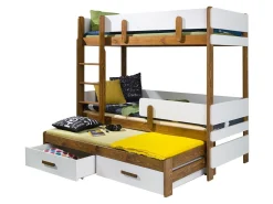 Køjeseng Henderson 145 (Hvid + Egetræ)