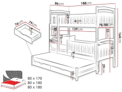 Køjeseng Vista 119 (Kashmir)