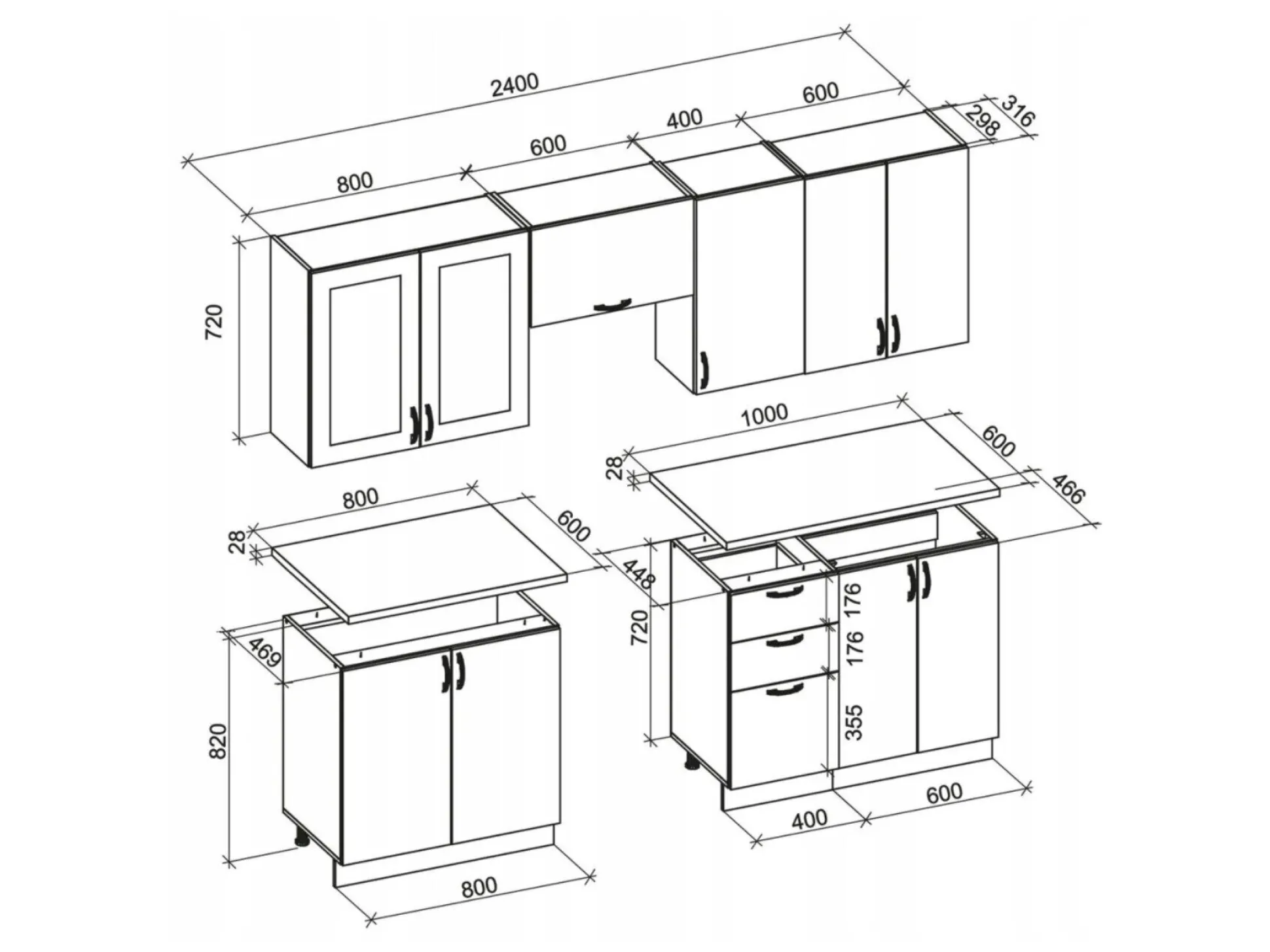 Køkkensæt Houston 1730
