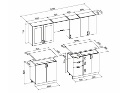Køkkensæt Houston 1877 (Hvid)