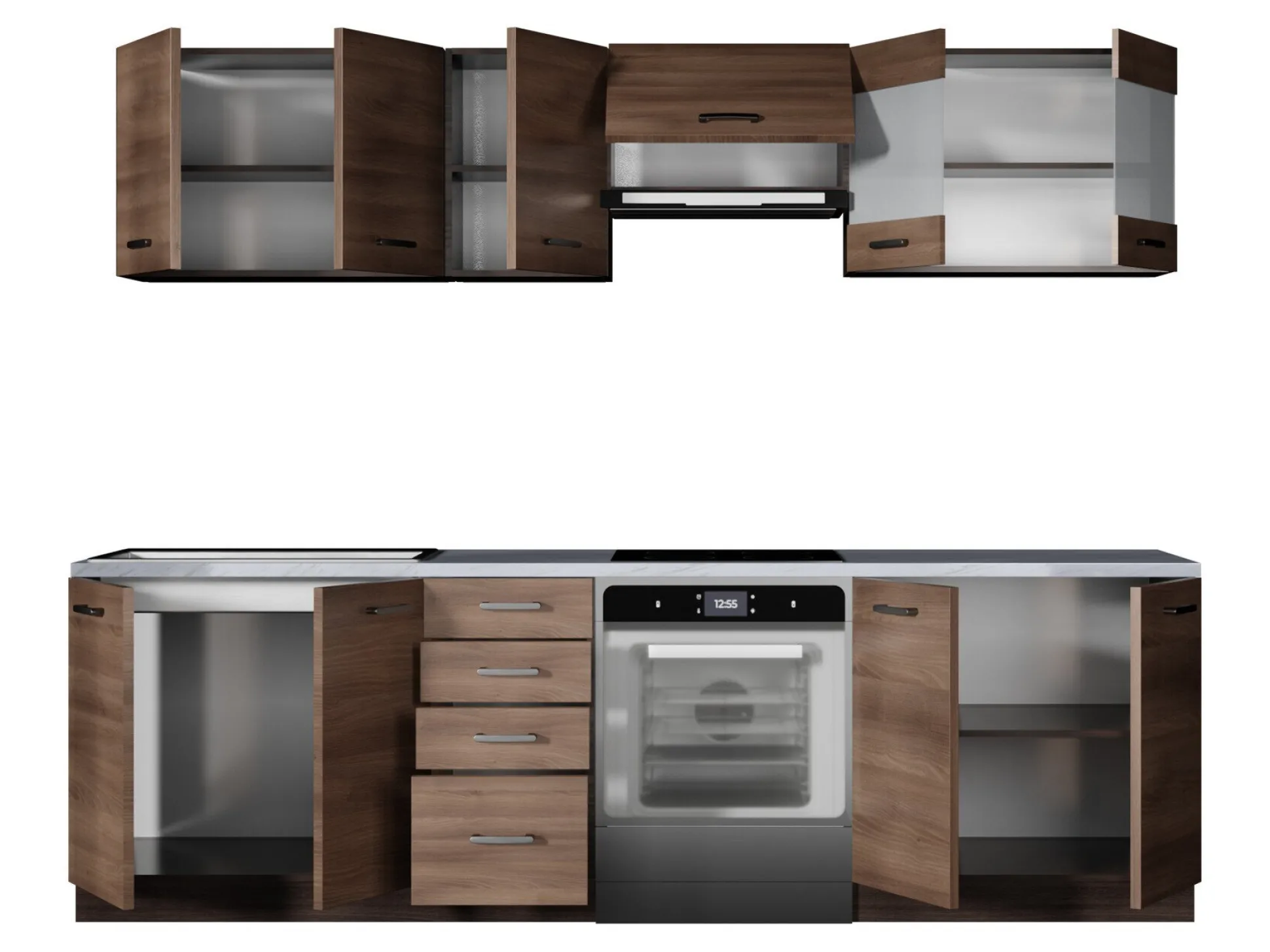 Køkkensæt Houston 1138 (Mørk eg)