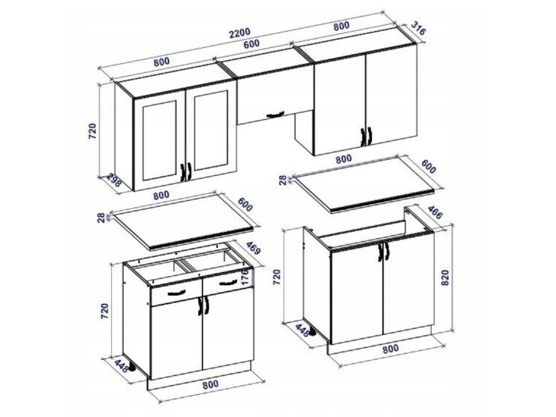 Køkkensæt Houston Lumen I
