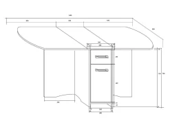 Klapbord Gilroy 105 (Sonoma eg)
