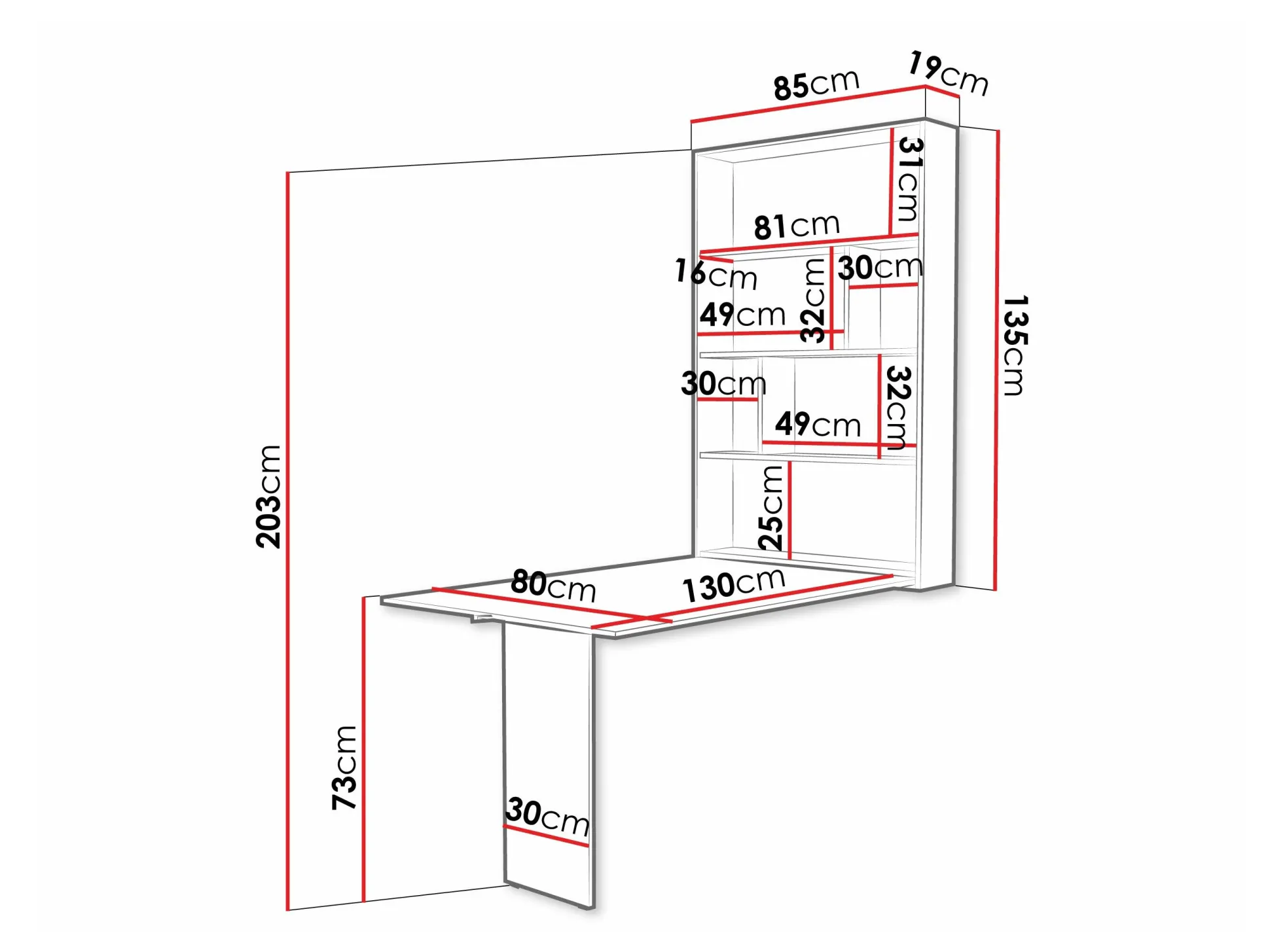 Klapbord Pinis III (Sort + Wotan eg)