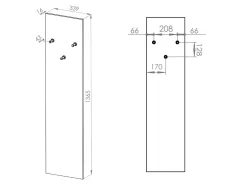 Knagerække Marmeli 119