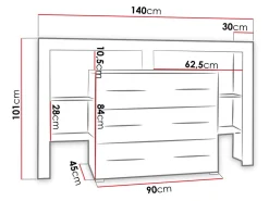 Kommode Aestas I (Hvid + Blank sort)