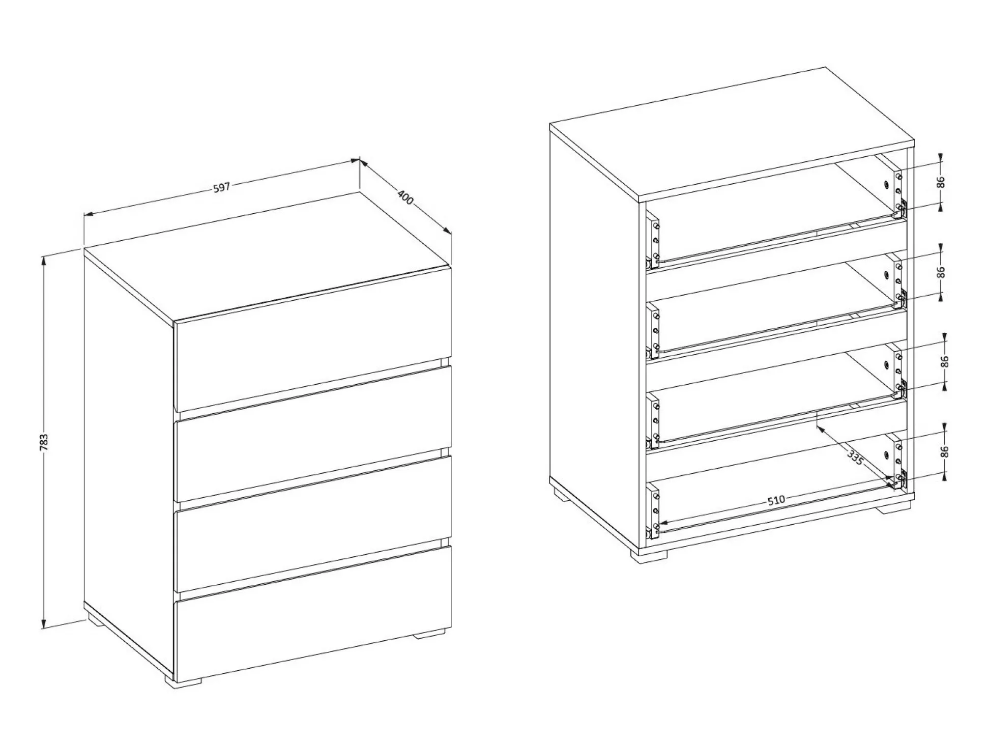 Kommode Alfere 111 (Hvid)