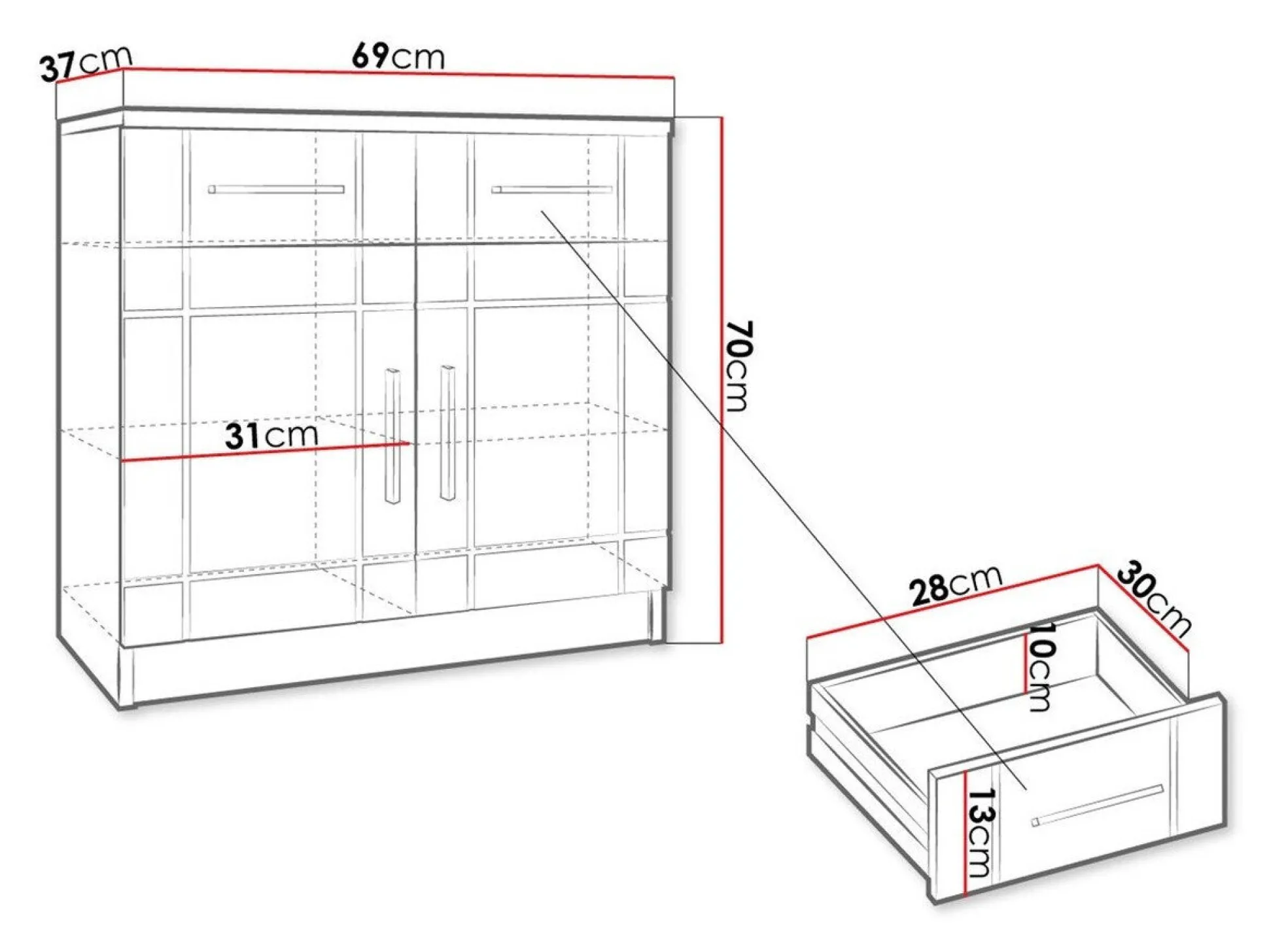Kommode Bacces (Sonoma eg)