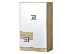 Kommode Balvire 108 (Lys eg + Hvid + Grå)