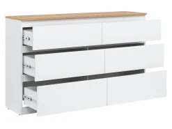 Kommode Catelbi 102 (Hvid + Egetræ)