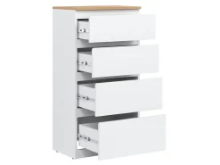 Kommode Catelbi 103 (Hvid + Egetræ)