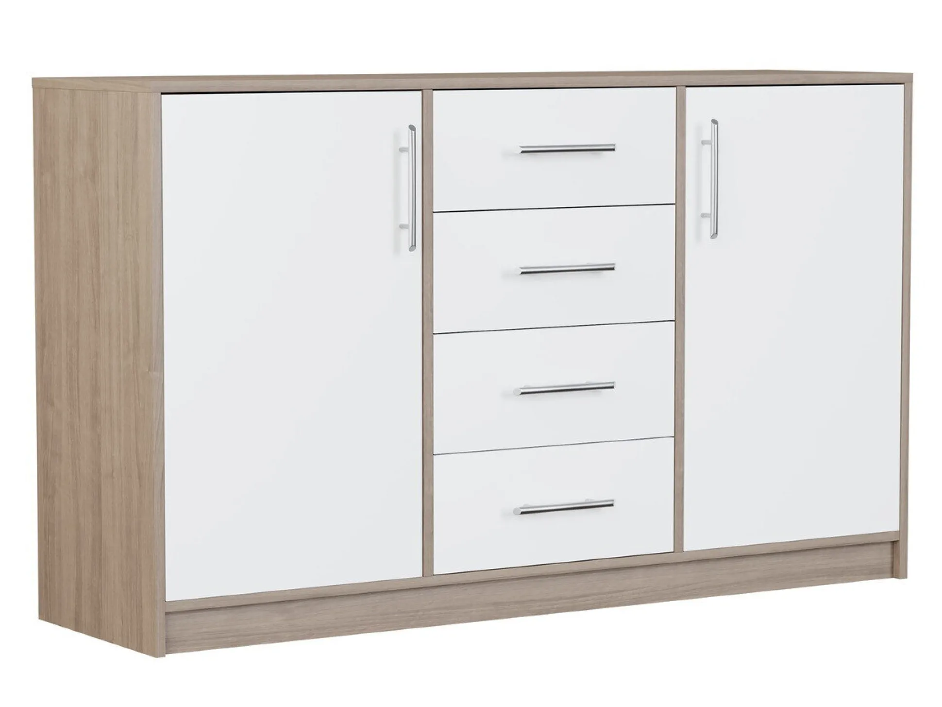 Kommode Cavmero 109 (Sonoma eg + Hvid)