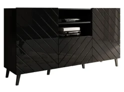 Kommode Charlotte 143 (Sort + Blank sort)