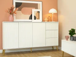 Kommode Cirferi 102 (Hvid + Gylden)