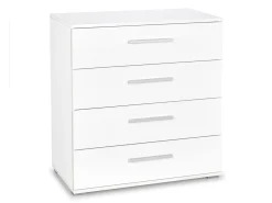 Kommode Cirveso 102 (Hvid + Glansfuld hvid)