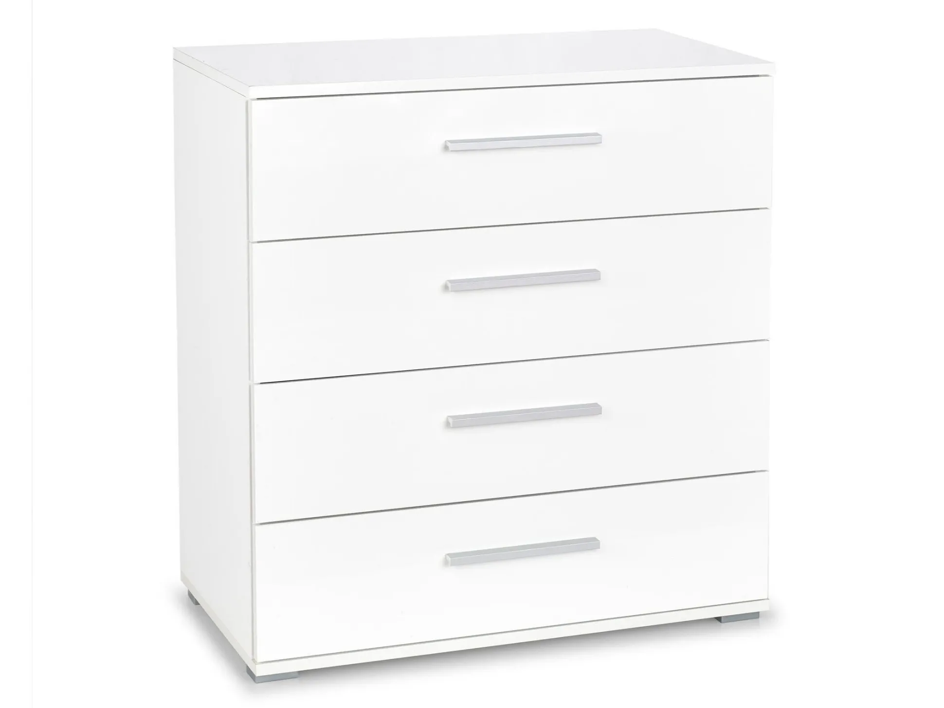 Kommode Cirveso 102 (Hvid + Glansfuld hvid)