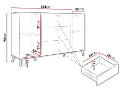 Kommode Comfivo Capella I (Kashmir + Blank kashmir)