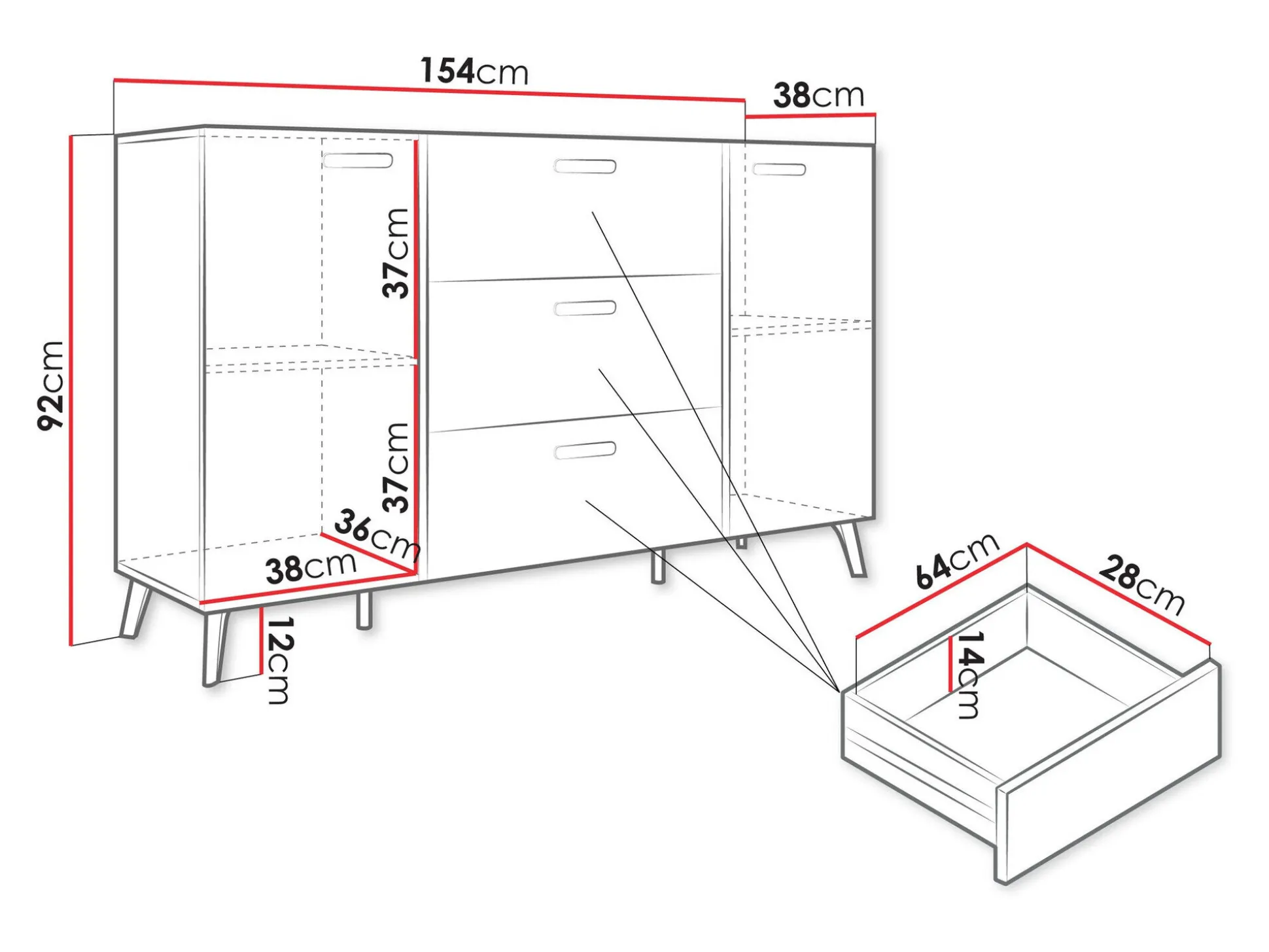 Kommode Comfivo Capella I (Kashmir + Blank kashmir)
