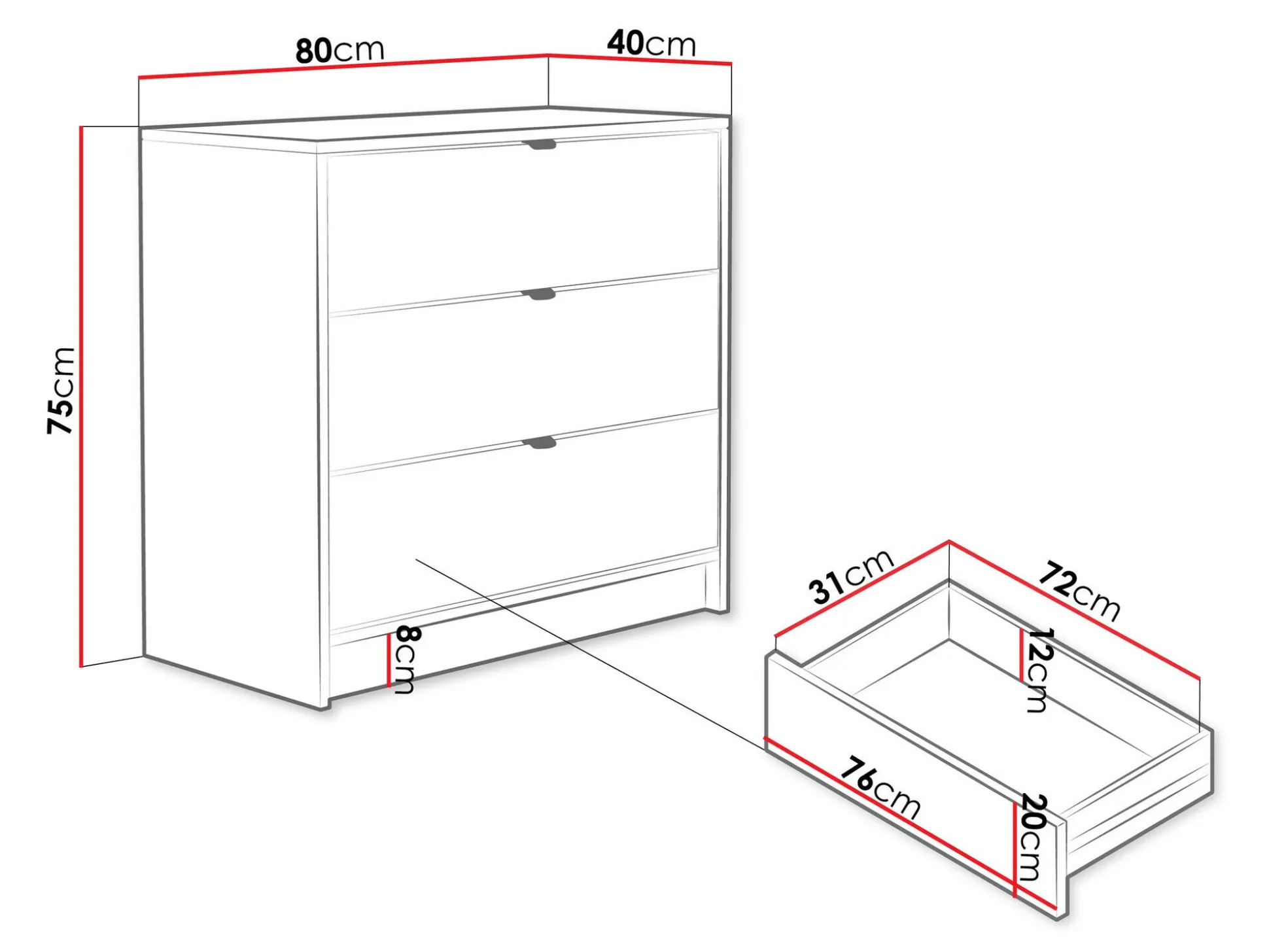 Kommode Comfivo Papilio I (Beige)