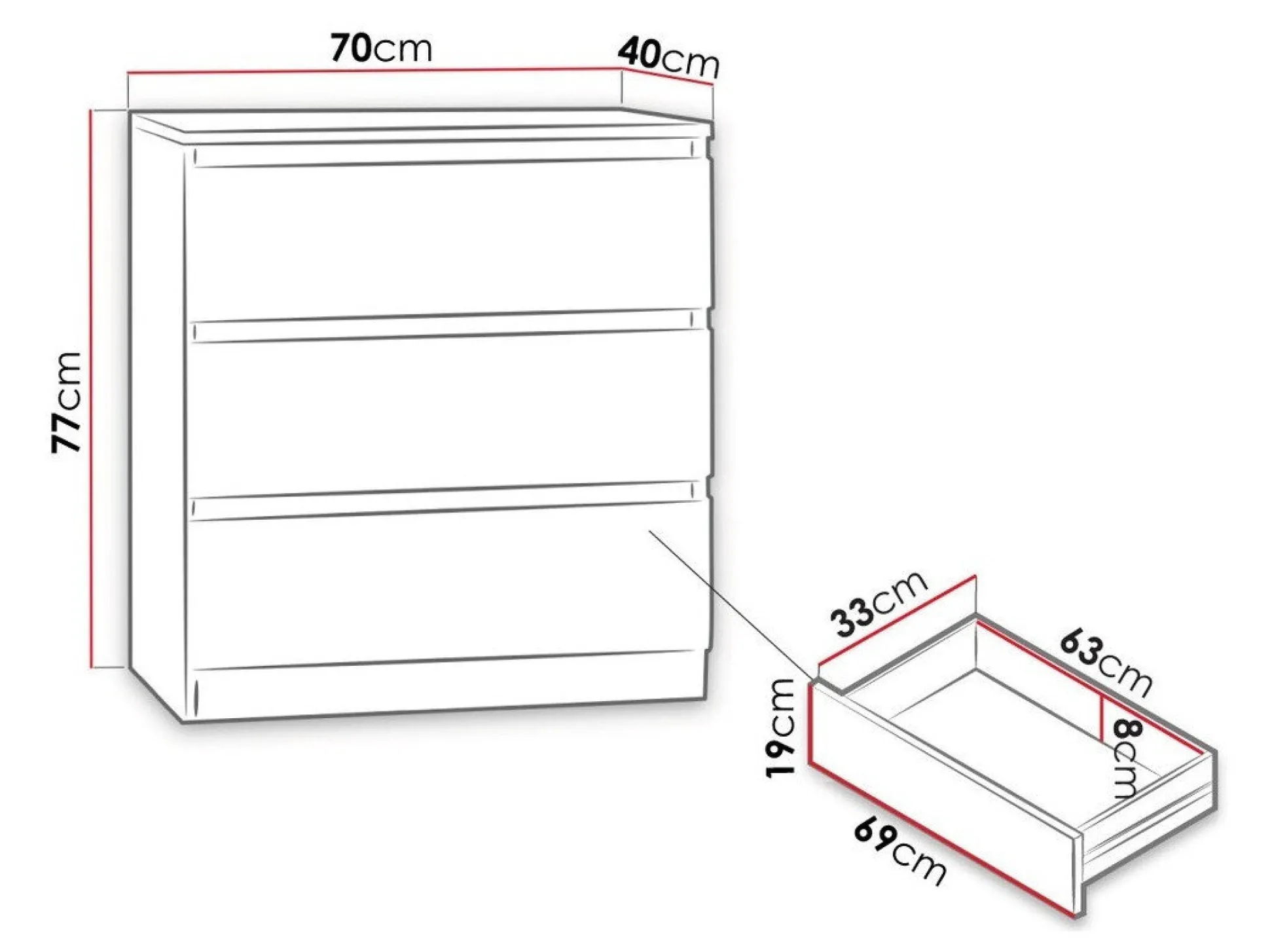 Kommode Comfivo Structor (Hvid)