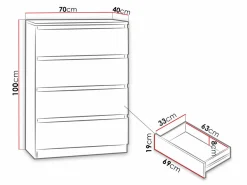 Kommode Comfivo Structor I (Hvid)