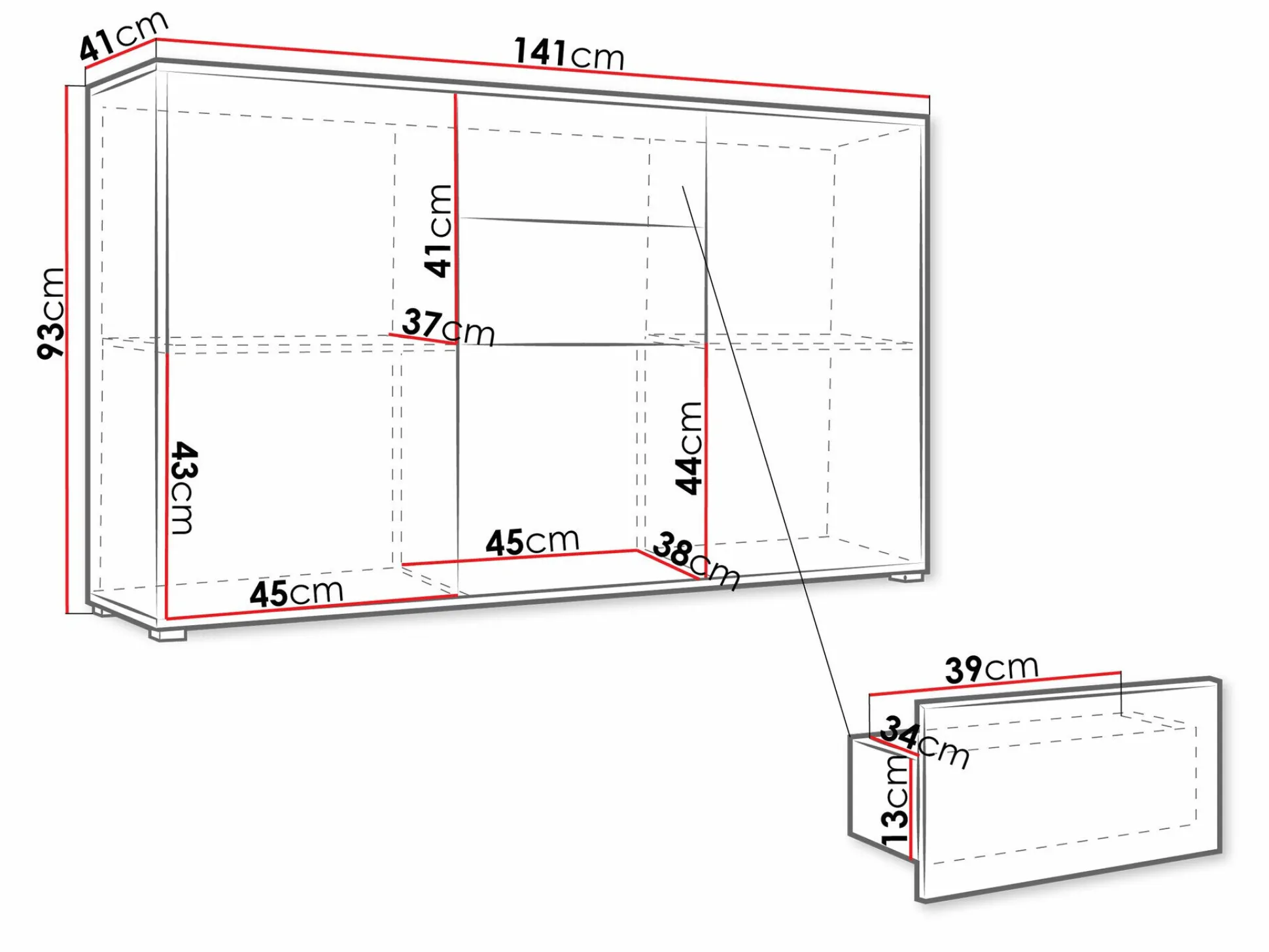 Kommode Comfivo Tutela (Hvid)