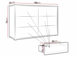 Kommode Comfivo Tutela II (Hvid)