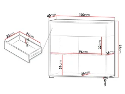 Kommode Comfivo Tutela IV (Hvid)