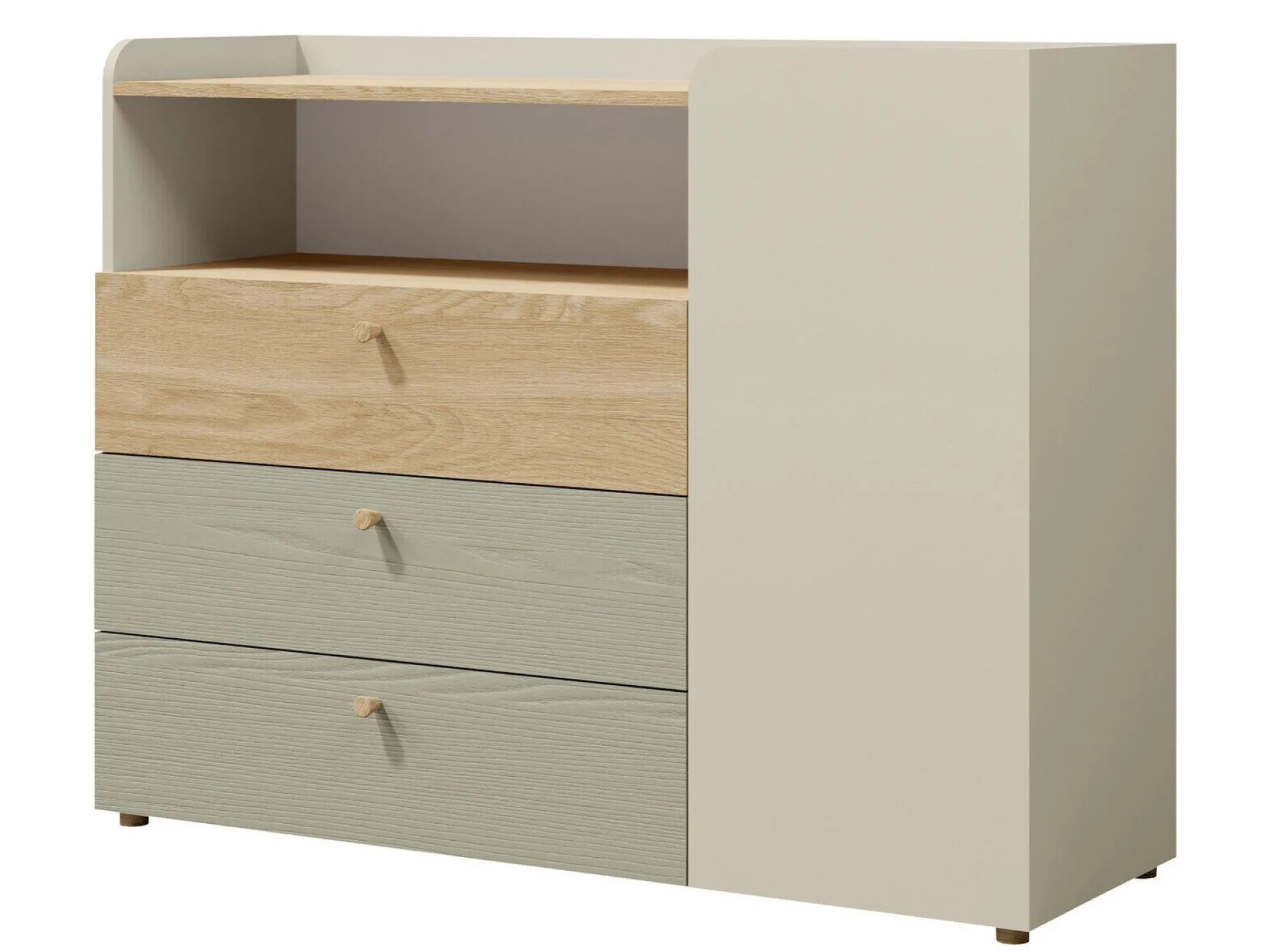 Kommode Domcali 108 (Grå + Egetræ)