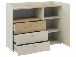 Kommode Domcali 108 (Grå + Egetræ)