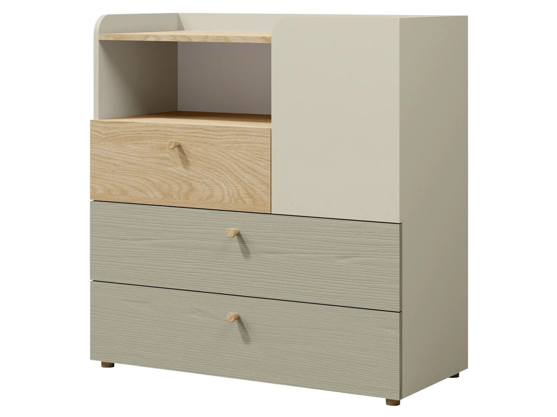 Kommode Domcali 109 (Grå + Egetræ)