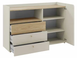 Kommode Domcali 107 (Grå + Egetræ)