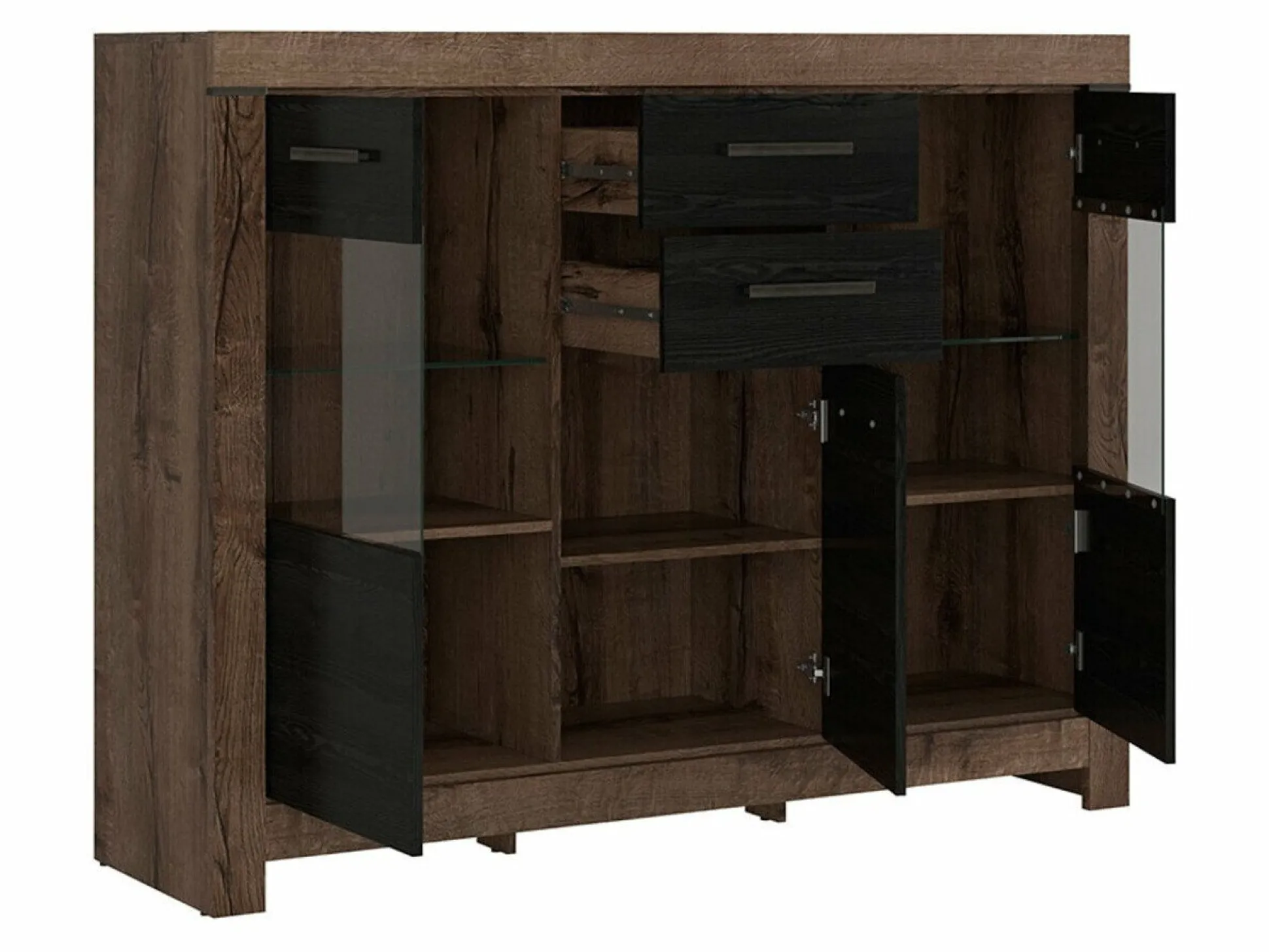 Kommode Dunfelu 108 (Kloster eg + Sort eg)